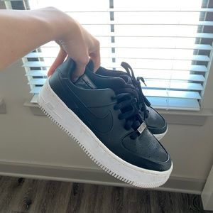 Black and white Air Force ones